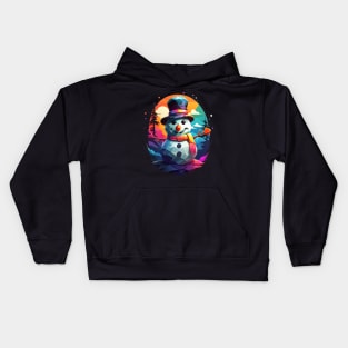 Asthetic Snowman Kids Hoodie